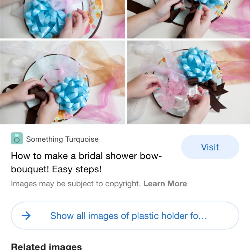 COPY - Bridal Shower Ribbon Bouquet Holder - Picture 6 of 6